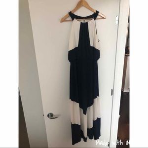Vince Camuto blue and white maxi dress